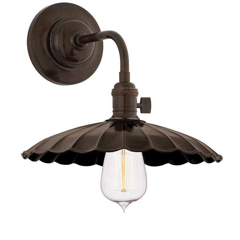 Image 1 Hudson Valley Heirloom 8 1/2" High Old Bronze Wall Sconce