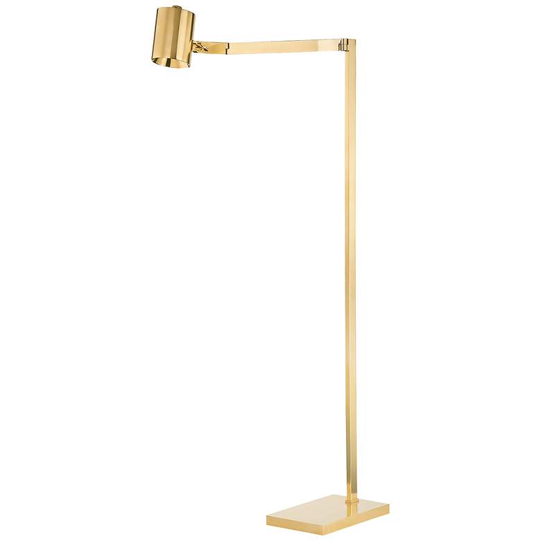 Image 1 Hudson Valley Highgrove 54 1/2 inch Adjustable Modern Brass Floor Lamp