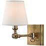 Hudson Valley Hillsdale 10" High Aged Brass Wall Sconce