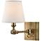 Hudson Valley Hillsdale 10" High Aged Brass Wall Sconce