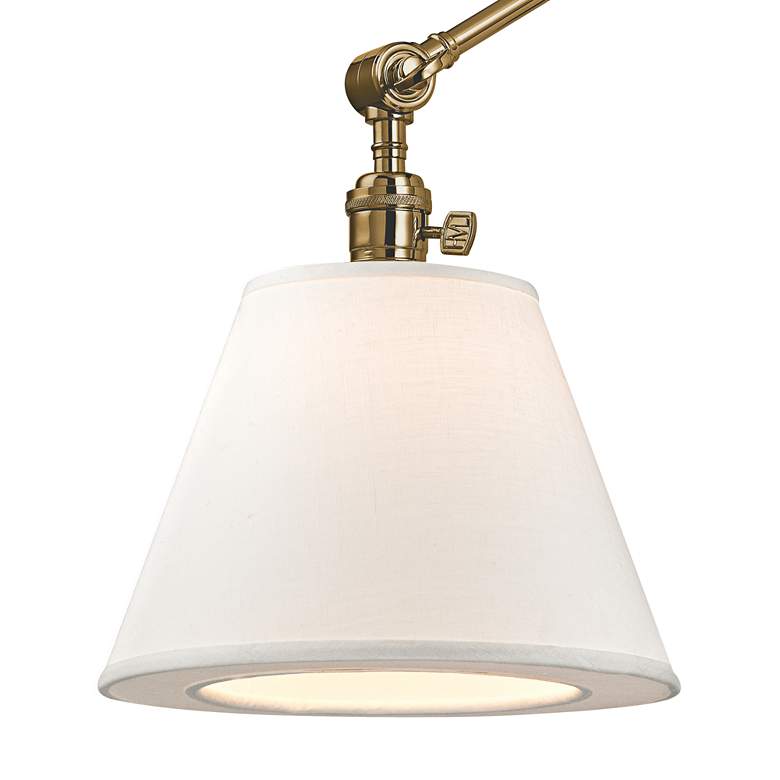 Image 2 Hudson Valley Hillsdale 10" Wide Swivel Brass Wall Sconce more views