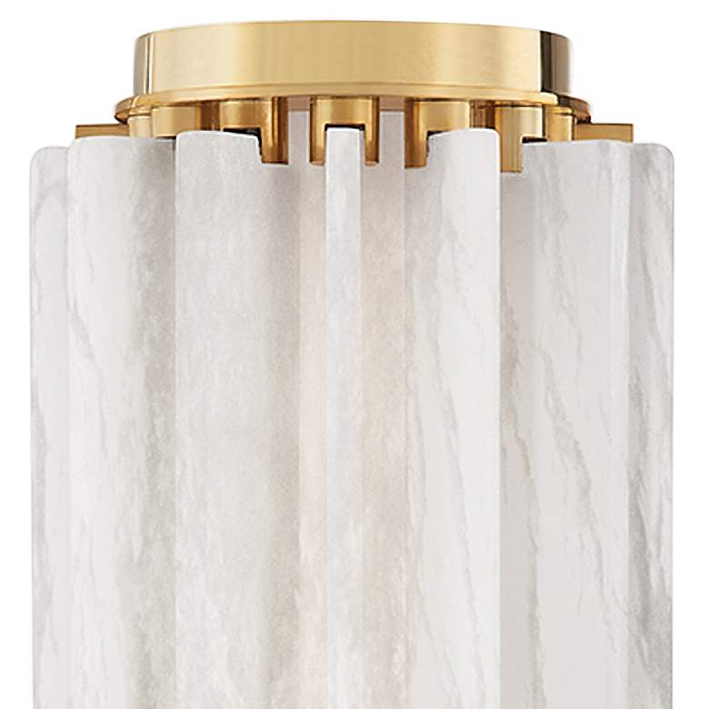 Image 2 Hudson Valley Hillside 13 1/2" High Aged Brass LED Wall Sconce more views