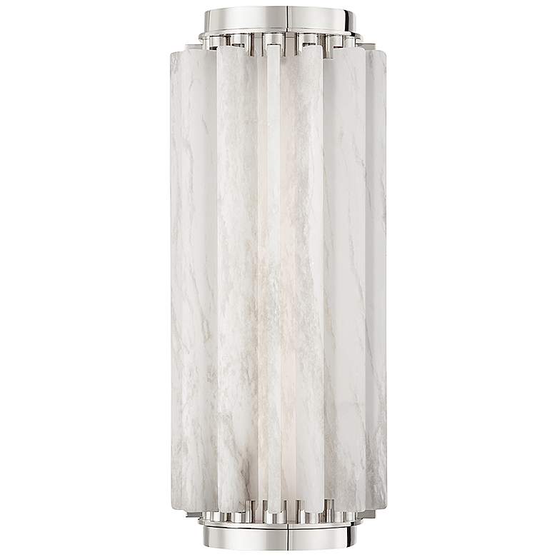 Image 1 Hudson Valley Hillside 13 1/2" High Polished Nickel LED Wall Sconce