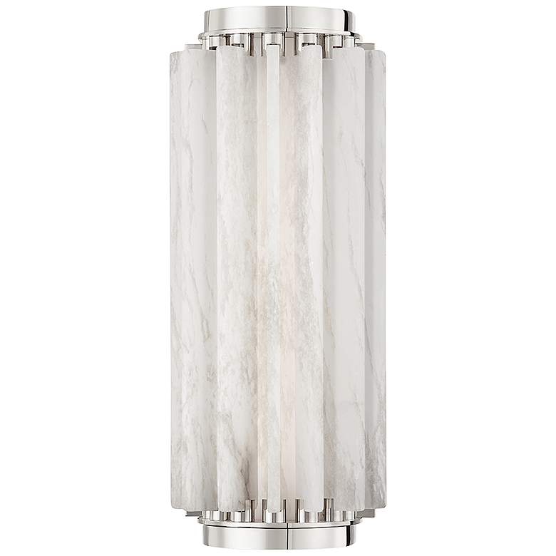 Image 1 Hudson Valley Hillside 13 1/2 inch High Polished Nickel LED Wall Sconce