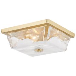 Hudson Valley Hines 13" Wide Aged Brass Ceiling Light
