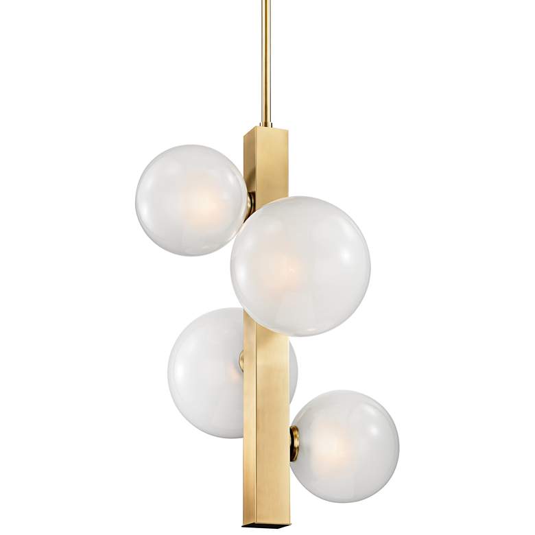 Image 2 Hudson Valley Hinsdale 21 1/4" Wide Aged Brass Pendant Light
