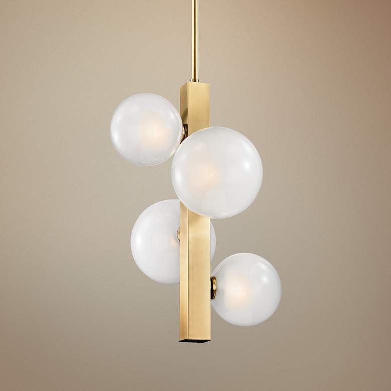 Image 1 Hudson Valley Hinsdale 21 1/4" Wide Aged Brass Pendant Light