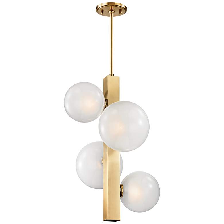 Image 3 Hudson Valley Hinsdale 21 1/4" Wide Aged Brass Pendant Light more views