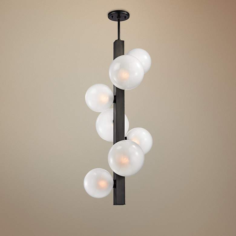 Image 1 Hudson Valley Hinsdale 21 1/4"W Old Bronze 7-Light Pendant