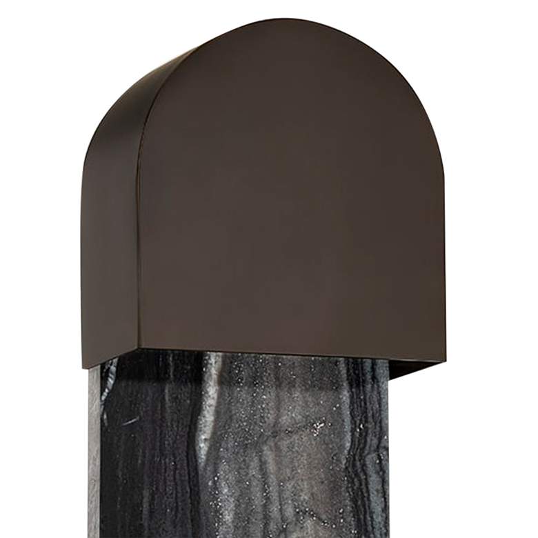 Image 2 Hudson Valley Hobart 16" High Black Brass Wall Sconce more views