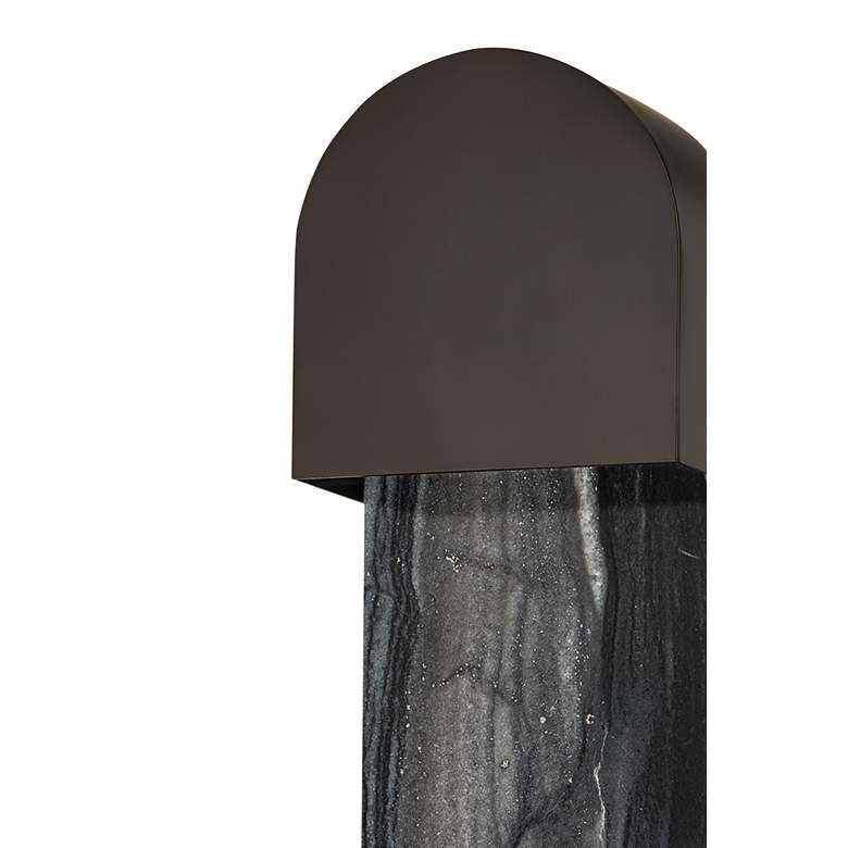 Image 3 Hudson Valley Hobart 16" High Black Brass Wall Sconce more views