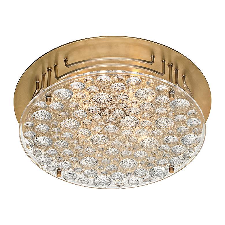 Image 1 Hudson Valley Holland 15 3/4" Wide Aged Brass Ceiling Light