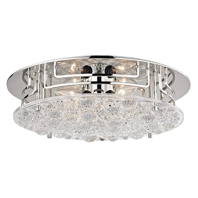 Image 1 Hudson Valley Holland 15 3/4"W Polished Nickel Ceiling Light