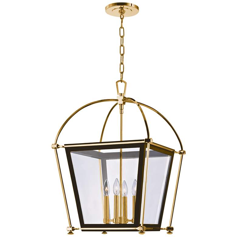 Image 1 Hudson Valley Hollis 18.25" Wide Aged Brass 4 Light Pendant