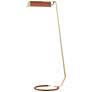 Hudson Valley Holtsville 45" Brass and Saddle Leather LED Floor Lamp