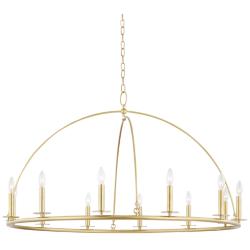 Hudson Valley Howell 47" Wide Aged Brass 12-Light Chandelier