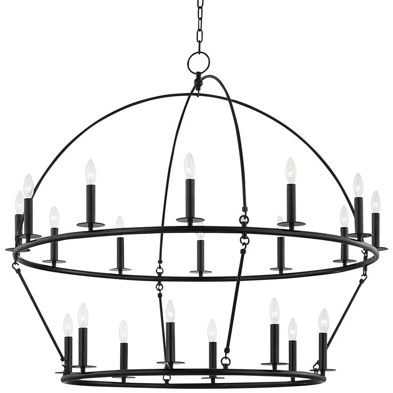Image 1 Hudson Valley Howell 47 inch Wide Aged Iron 20-Light Chandelier
