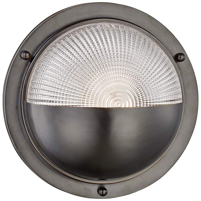 Image 1 Hudson Valley Hughes 10 1/2" High Old Bronze LED Wall Sconce