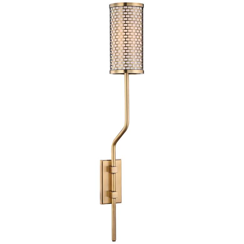 Image 1 Hudson Valley Hugo 25 1/2 inch High Aged Brass Wall Sconce