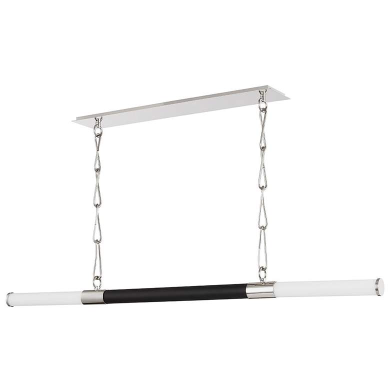 Image 1 Hudson Valley Huntington 60.25" Wide Polished Nickel/black Led Island