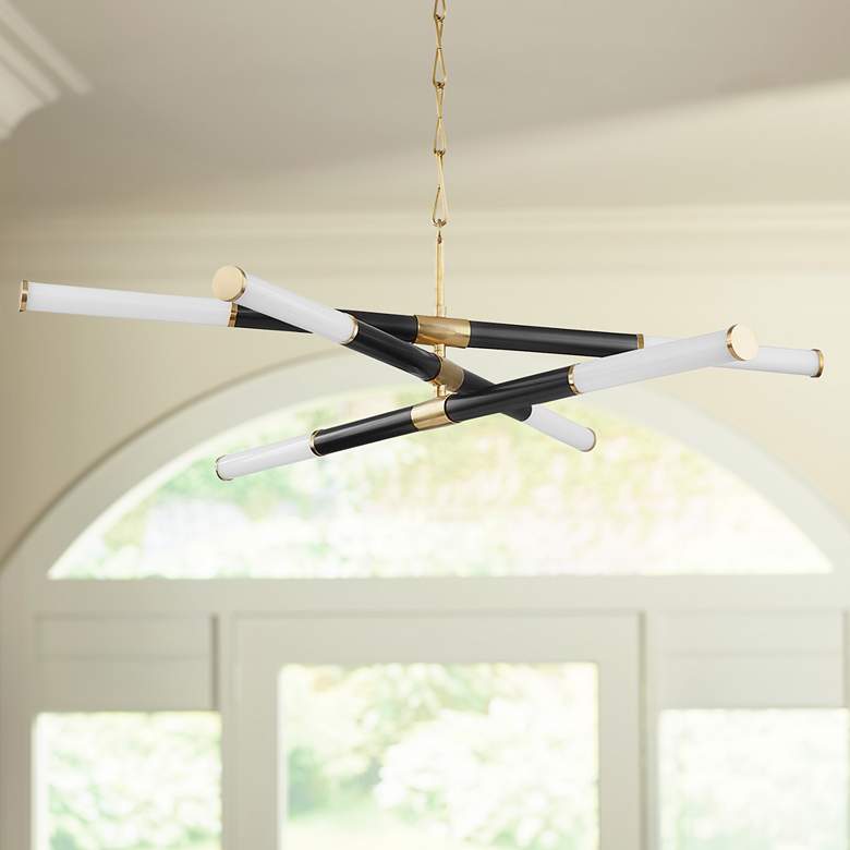 Image 1 Hudson Valley Huntington 60" Wide Old Bronze LED Chandelier