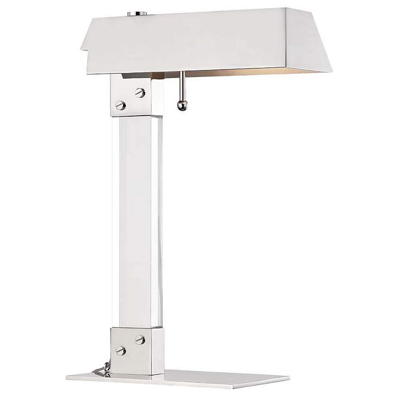 Image 1 Hudson Valley Hunts Point 19"H Polished Nickel Table Lamp
