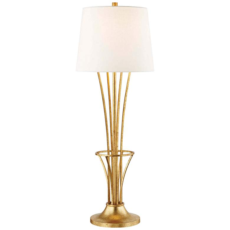 Image 1 Hudson Valley Hurley Gold Leaf Table Lamp