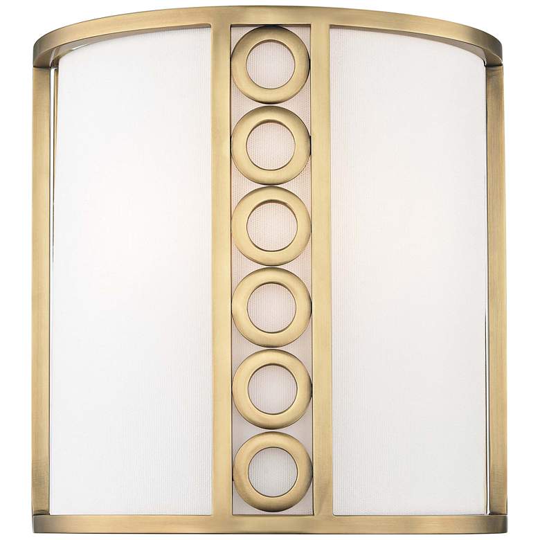 Image 1 Hudson Valley Infinity 10 1/2" High Aged Brass Wall Sconce