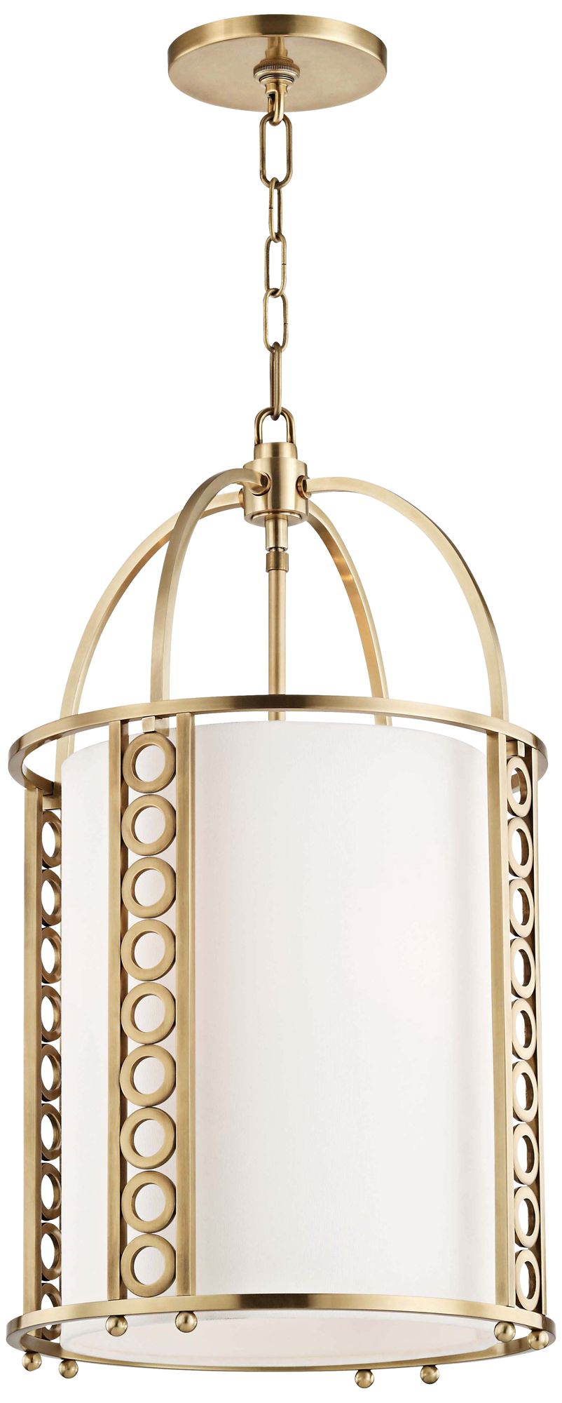 Hudson Valley Infinity 14" Wide Aged Brass Pendant Light