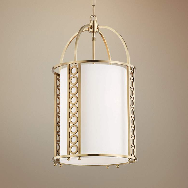 Image 1 Hudson Valley Infinity 14 inch Wide Aged Brass Pendant Light