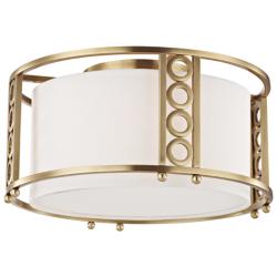 Hudson Valley Infinity 16&quot; Wide Aged Brass Ceiling Light