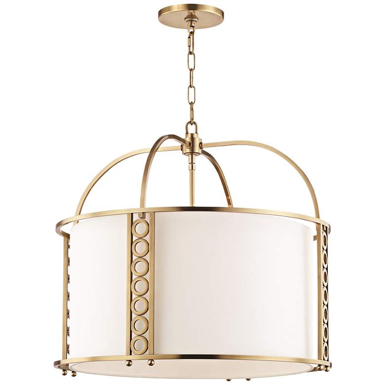 Image 2 Hudson Valley Infinity 24" Wide Aged Brass Pendant Light