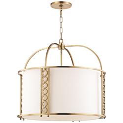 Hudson Valley Infinity 24&quot; Wide Aged Brass Pendant Light