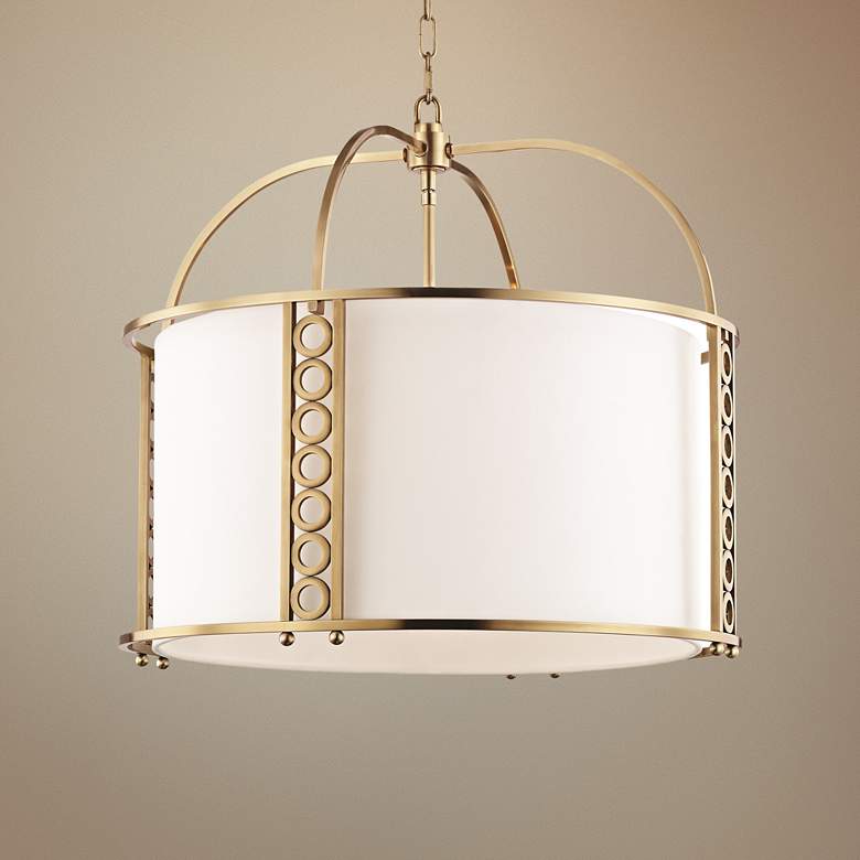 Image 1 Hudson Valley Infinity 24 inch Wide Aged Brass Pendant Light