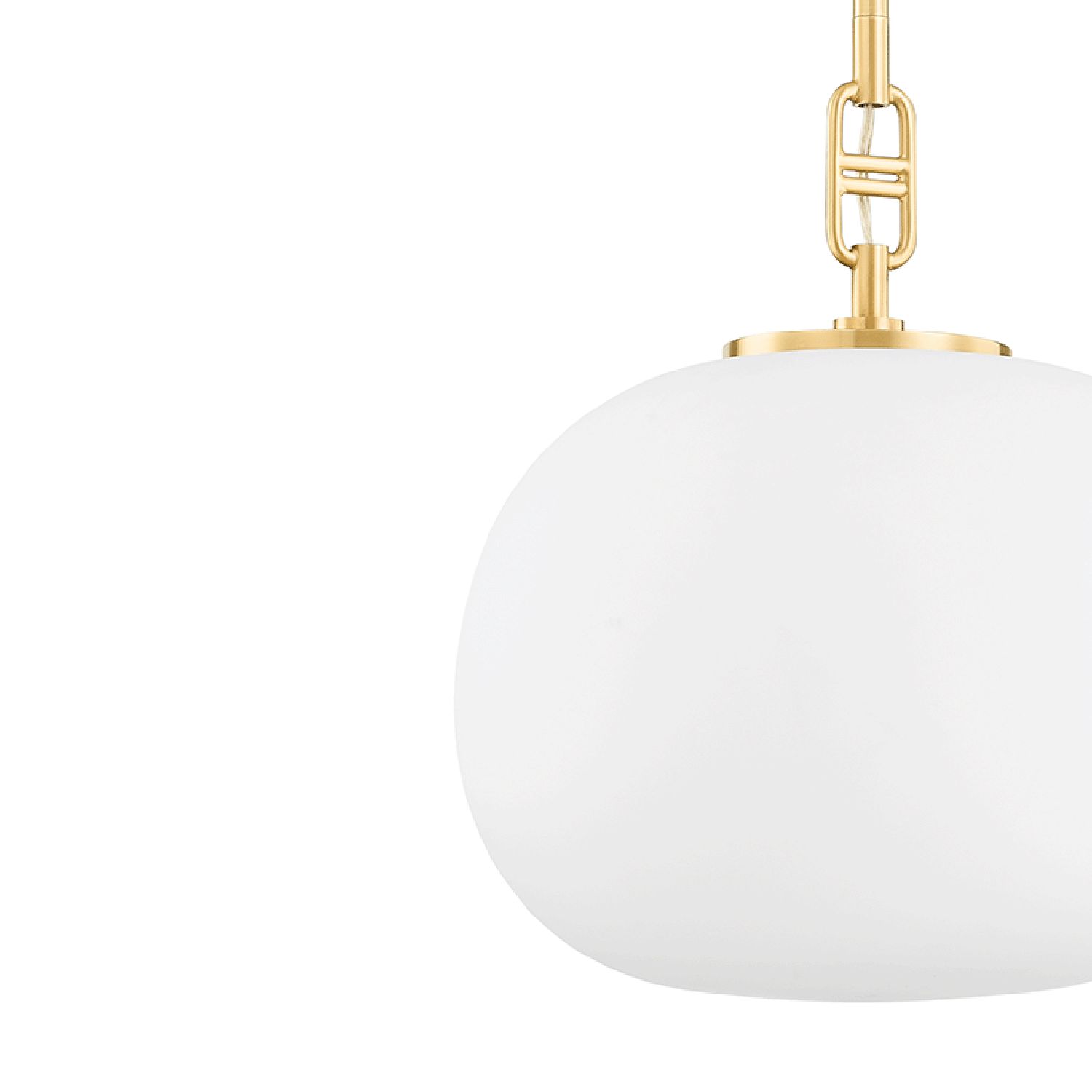 Image 3 Hudson Valley Ingels 11" Wide Aged Brass Mini Pendant more views