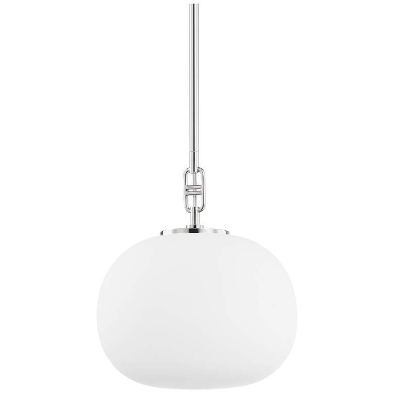 Image 1 Hudson Valley Ingels 11" Wide Polished Nickel 1 Light Pendant