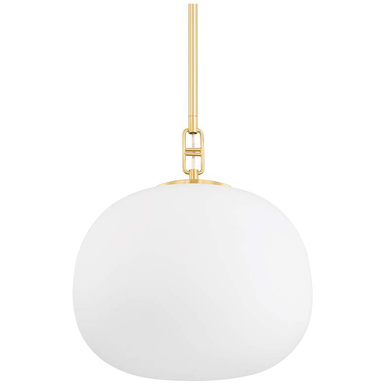 Image 1 Hudson Valley Ingels 16" Wide Aged Brass Pendant Light