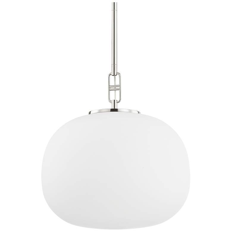 Image 1 Hudson Valley Ingels 16" Wide Polished Nickel 1 Light Pendant