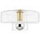 Hudson Valley Iona 13 3/4" Wide Aged Brass and Glass Ceiling Light