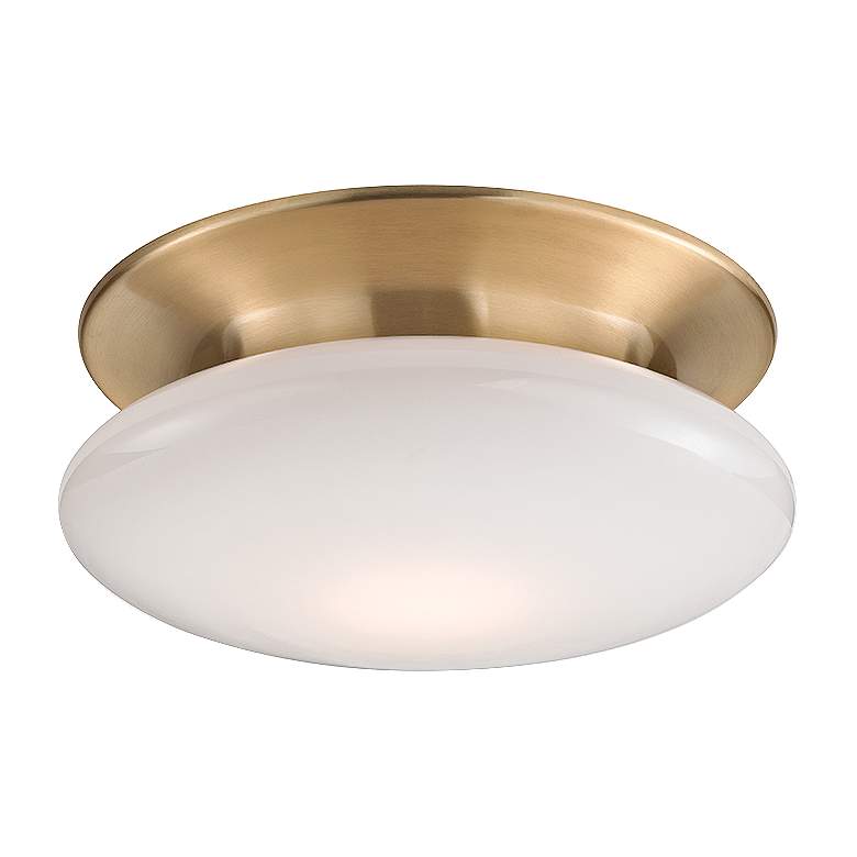 Image 1 Hudson Valley Irvington 12 inch Wide Satin Brass LED Ceiling Light