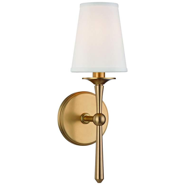 Image 2 Hudson Valley Islip 14 3/4" High Aged Brass Wall Sconce