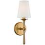 Hudson Valley Islip 14 3/4" High Aged Brass Wall Sconce