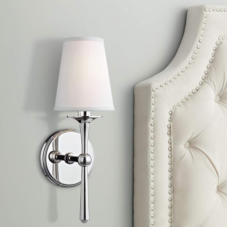 Image 1 Hudson Valley Islip 14 3/4" High Polished Nickel Wall Sconce