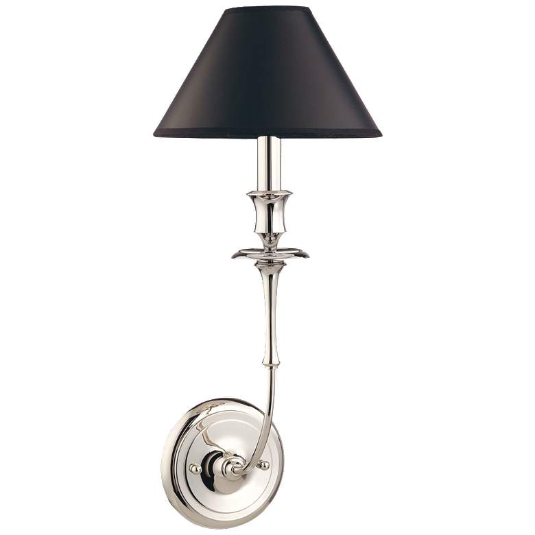 Image 1 Hudson Valley Jasper 18 3/4" Black and Polished Nickel Wall Sconce