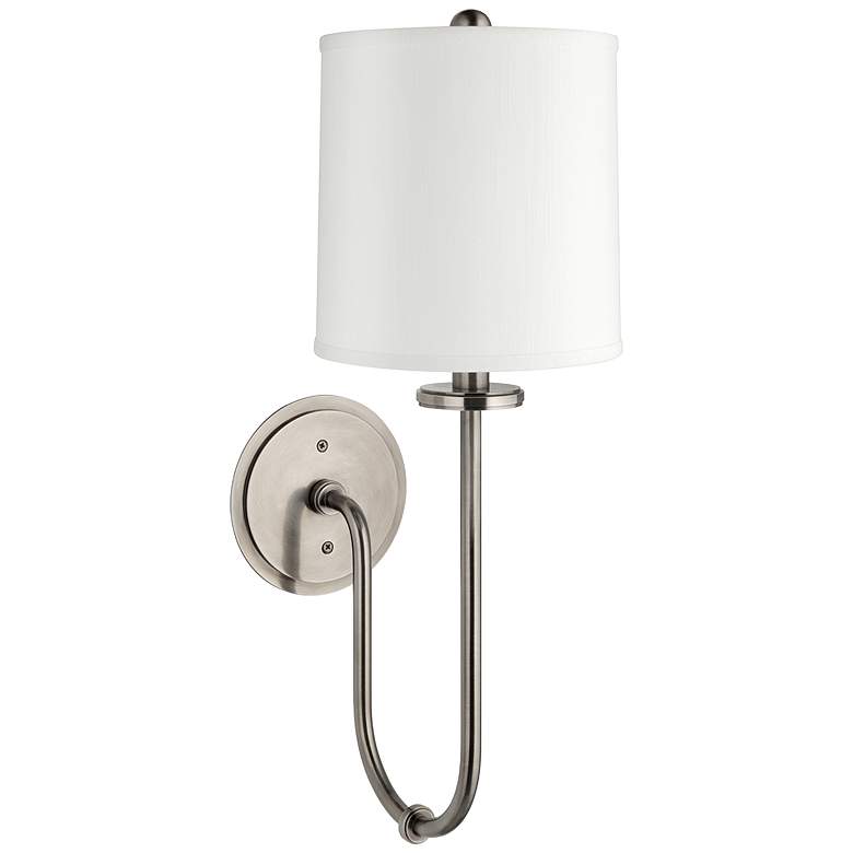 Image 1 Hudson Valley Jericho 7" Wide Historic Nickel 1 Light Wall Sconce