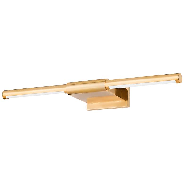 Image 1 Hudson Valley Jerome 22.25" Wide Aged Brass Modern LED Picture Light