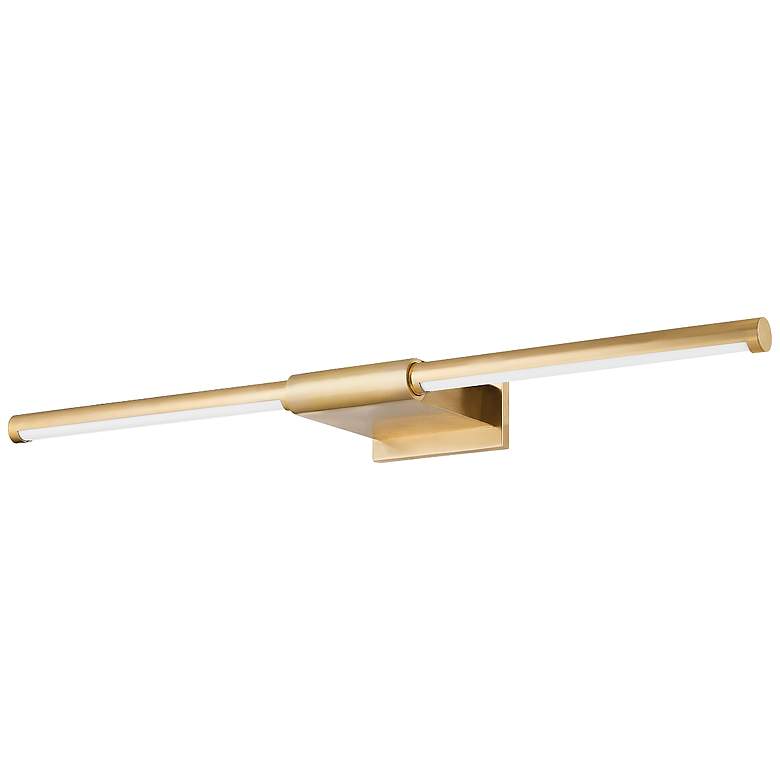Image 1 Hudson Valley Jerome 30" Wide Aged Brass Modern LED Picture Light