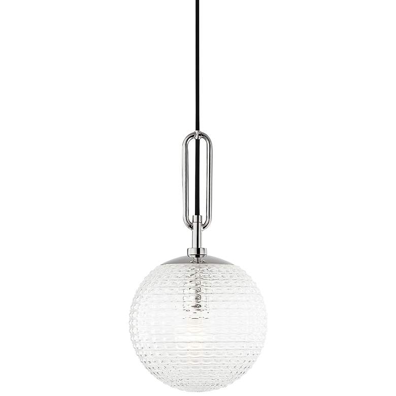 Image 1 Hudson Valley Jewett 8 inchW Polished Nickel Mini Pendant Light