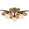 Hudson Valley Julien 13"W Aged Brass LED Ceiling Light