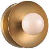 Hudson Valley Julien 4 3/4&quot;H Aged Brass LED Wall Sconce